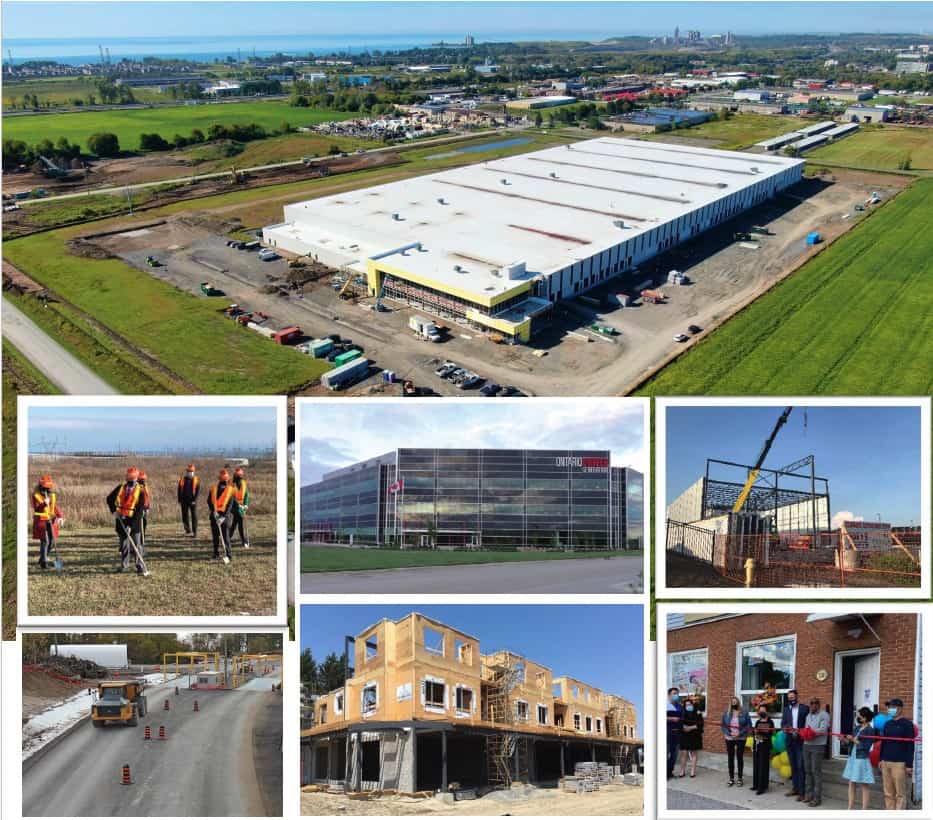 Modern industrial warehouse in Clarington, Ontario, ideal for manufacturing and logistics businesses.