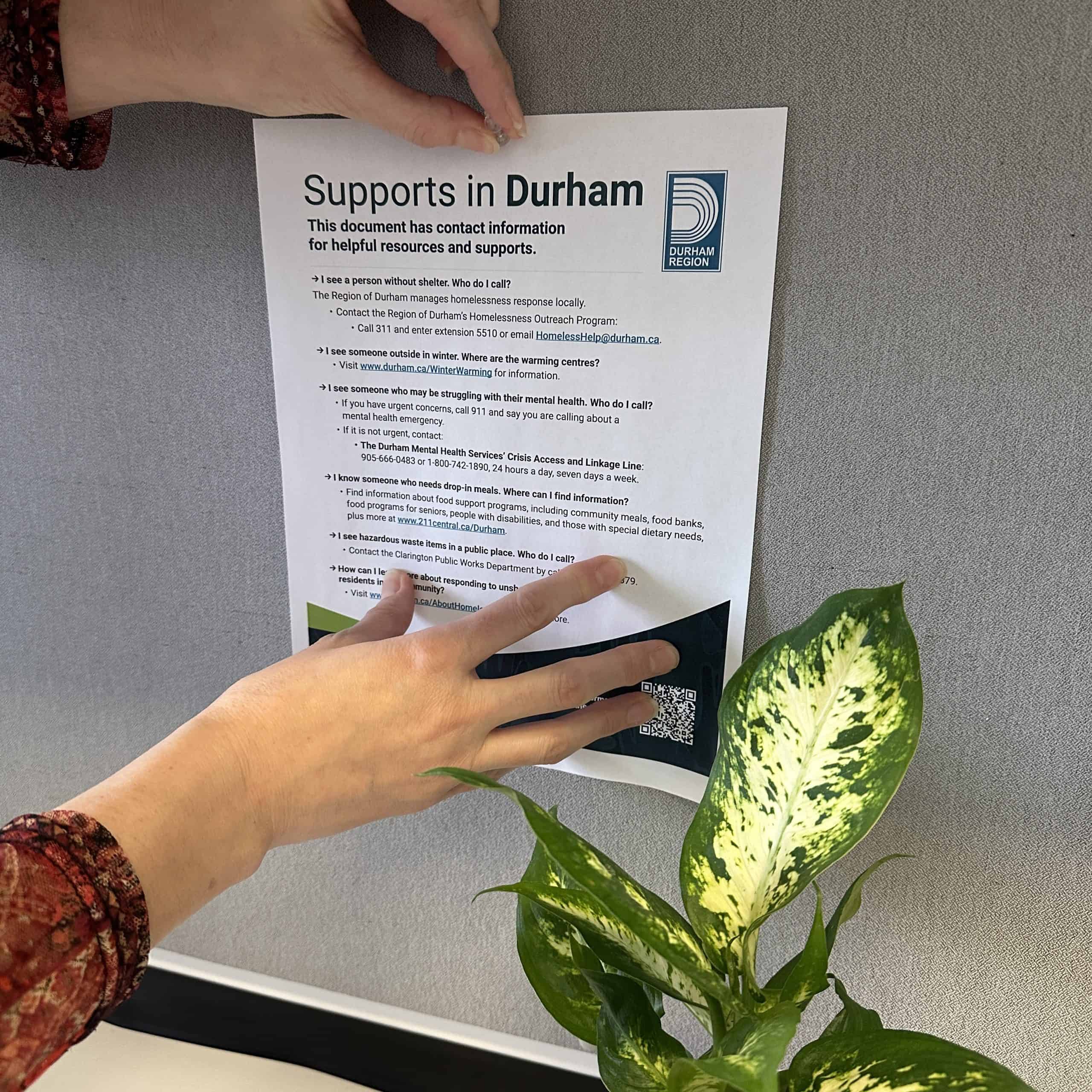 Durham community support resources and services for mental health, housing, and food assistance in Durham Region.