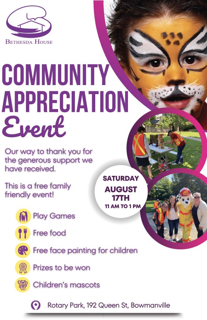 Photo shows children and families enjoying face painting and outdoor activities at Rotary Park.