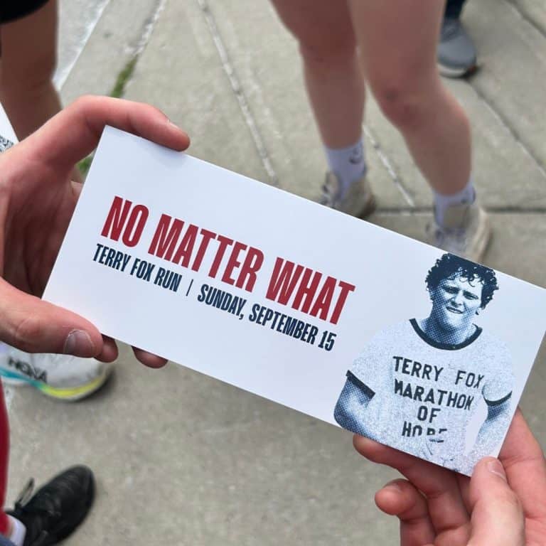 Marathon event supporting Terry Fox Run in Clarington, Ontario, on September 15.
