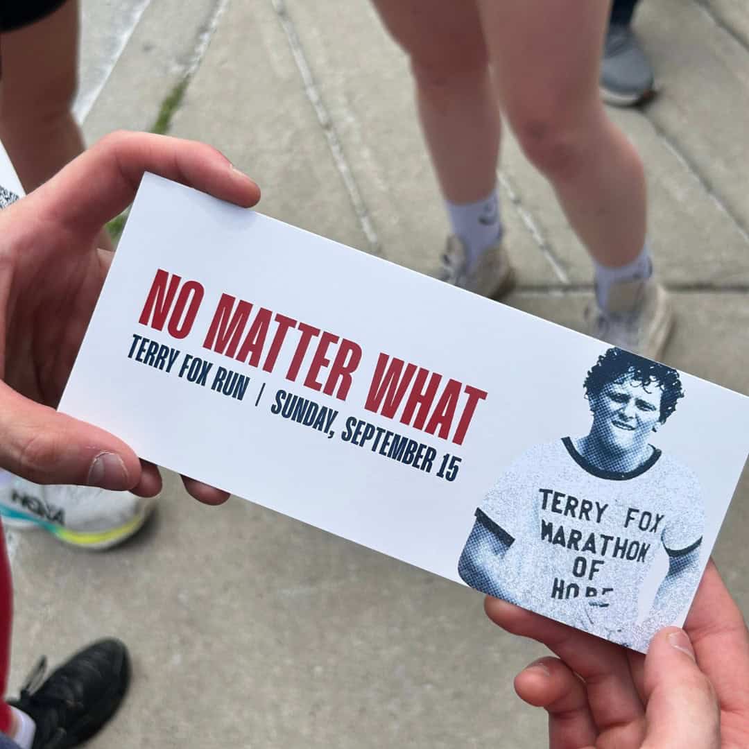 Marathon event supporting Terry Fox Run in Clarington, Ontario, on September 15.
