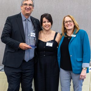 People celebrating at Clarington Board of Trade event, showcasing local business leadership and community engagement.