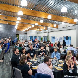 A vibrant gathering at the Clarington Board of Trade community event showcasing local business networking and collaboration.