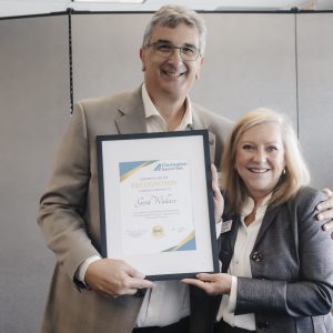 Recognition of Clarington Board of Trade at local business event.