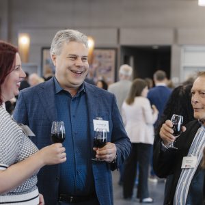 Networking at Clarington Board of Trade event with local business leaders.