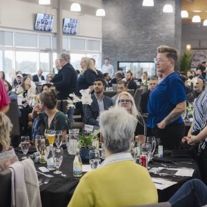 Business networking event at Clarington Board of Trade conference.
