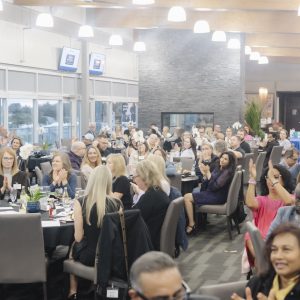 Conference of Clarington Board of Trade attendees at a networking event.
