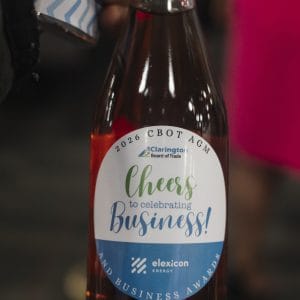 Cheers to celebrating business success at Clarington Board of Trade event.
