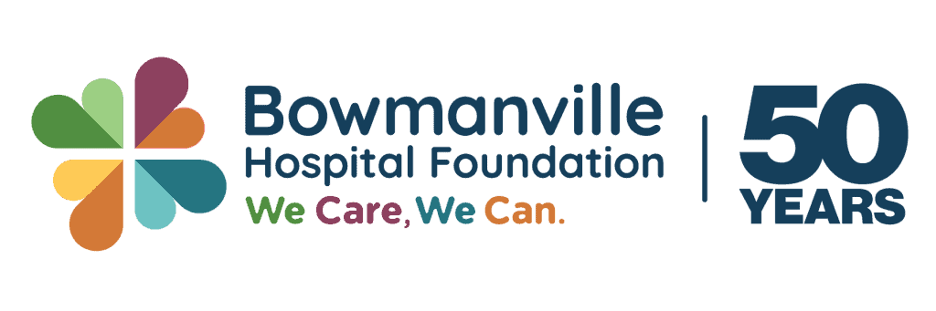 Clarington Board of Trade event with Bowermanville Hospital Foundation banner.